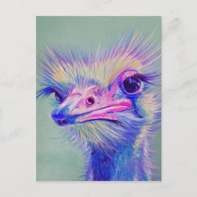 Emu-Vogel Postkarte (Vorderseite)