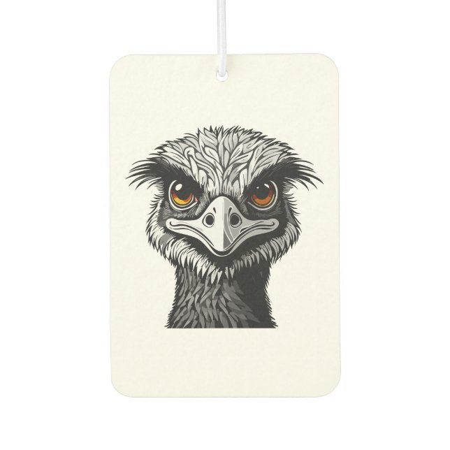 Emu-Vogelkopf Autolufterfrischer (Vorderseite)