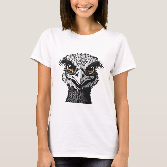 Emu-Vogelkopf T-Shirt (Vorderseite)