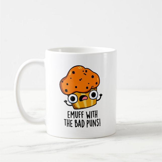Emuff mit den schlechten Punnen Futter Muffin Puff Kaffeetasse (Links)