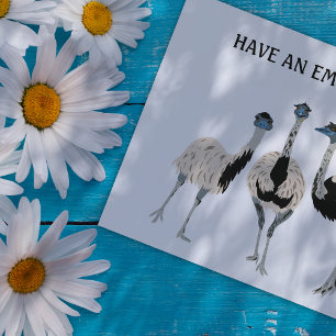 Emus Bird liebt benutzerdefinierte Meldung Postkarte