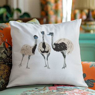 Emus Bird Lovers Illustriert Kissen