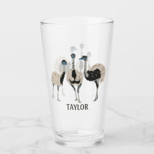Emus Bird Lovers Personalisiert Glas