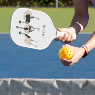 Emus Bird Lovers Personalisiert Pickleball Schläger