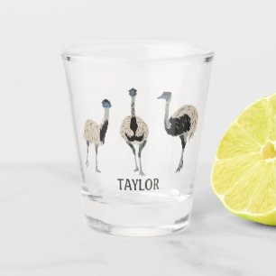Emus Bird Lovers Personalisiert Schnapsglas