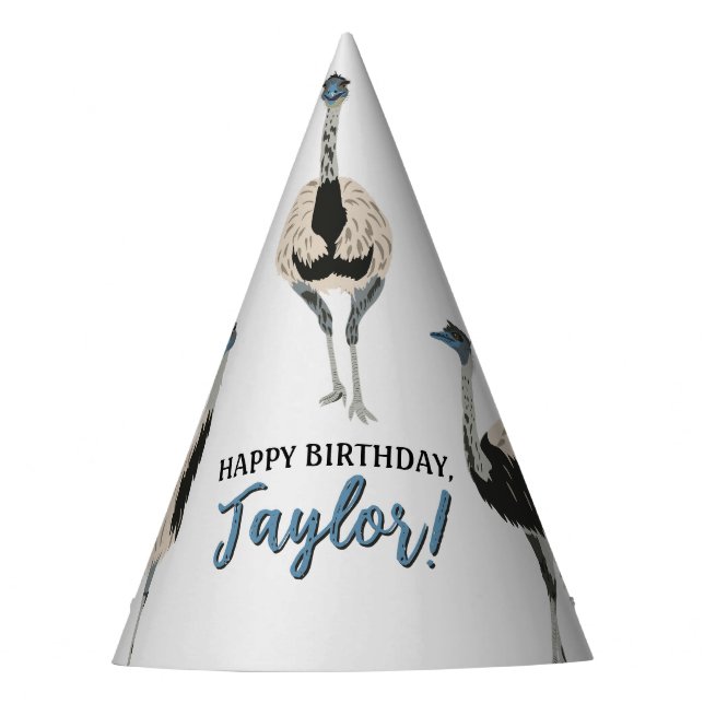 Emus Bird Lovers Personalisiertes Party Partyhütchen (Vorderseite)