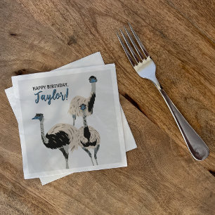 Emus Bird Lovers Personalisiertes Party Serviette