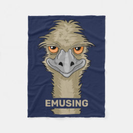 Emusing Funny Emu Pun Fleecedecke