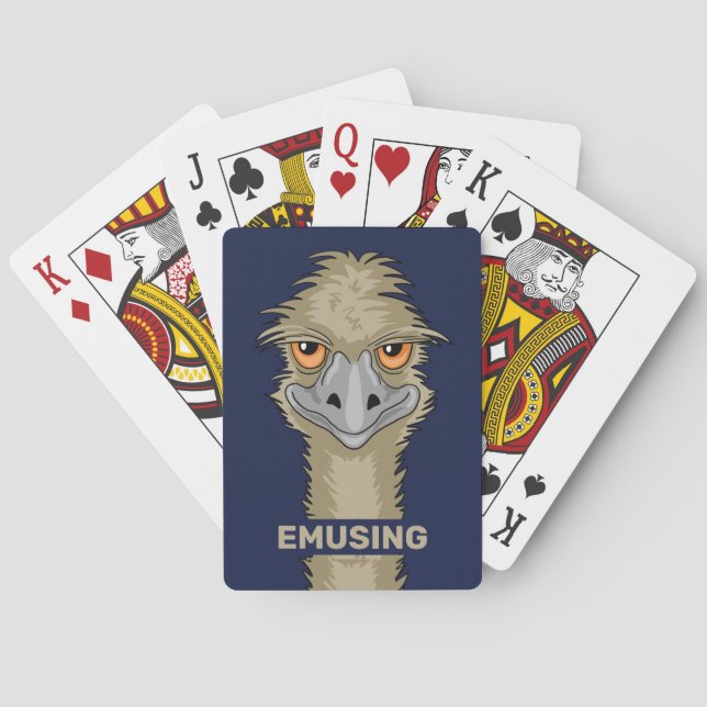 Emusing Funny Emu Pun Playing Cards Spielkarten (Rückseite)
