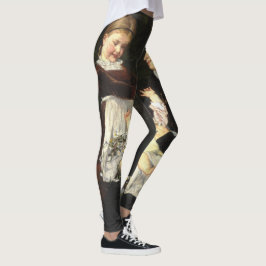 En Ammes Besøg - Bertha Wegmann Fine Art Leggings