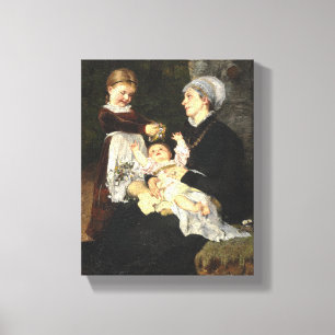 En Ammes Besøg - Bertha Wegmann Fine Art Leinwanddruck