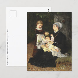 En Ammes Besøg - Bertha Wegmann Fine Art Postkarte