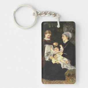 En Ammes Besøg - Bertha Wegmann Fine Art Schlüsselanhänger