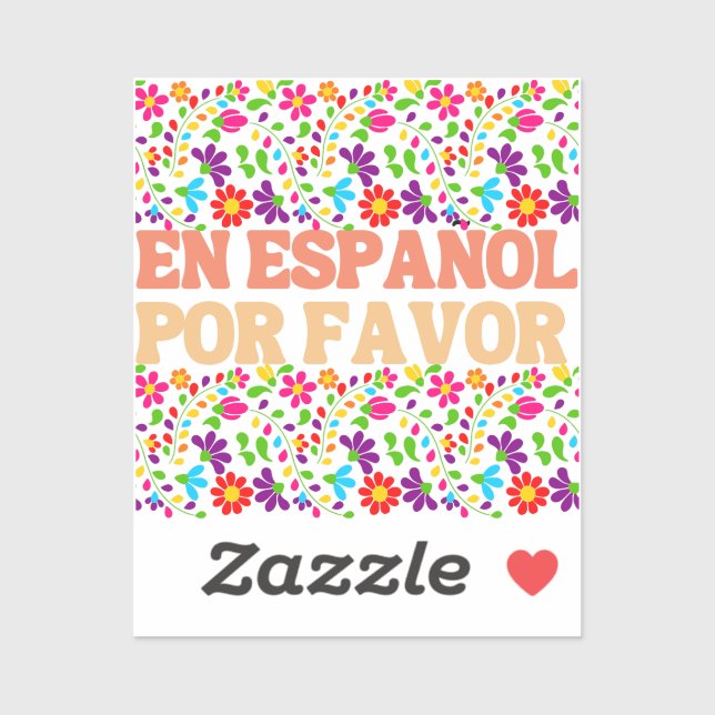 En Español Por Favor , Spanischer Lehrer Geschenk  Aufkleber (Blatt)