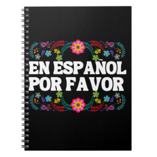 En Español Por Favor, Spanish Teacher Gift Maestro Notizblock