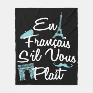 En Francais S'il Vous Plait - Französische Sprache Fleecedecke