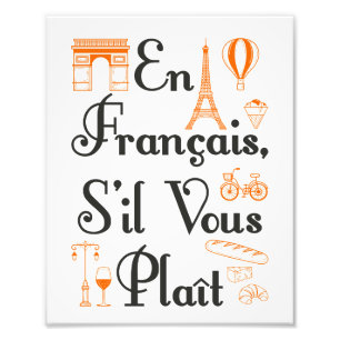 En Francais S'il Vous Plait Französischer Lehrer S Fotodruck