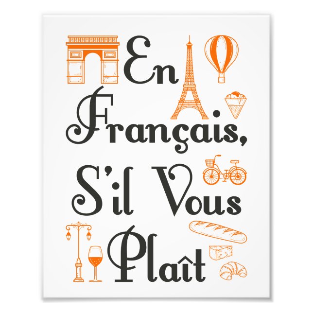 En Francais S'il Vous Plait Französischer Lehrer S Fotodruck (Vorne)