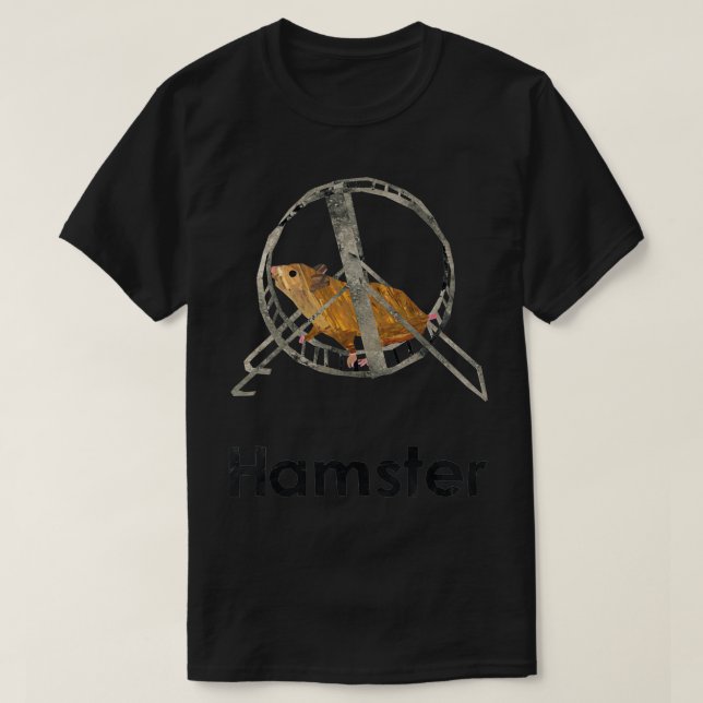 En Hamster in Wheel T-Shirt (Design vorne)