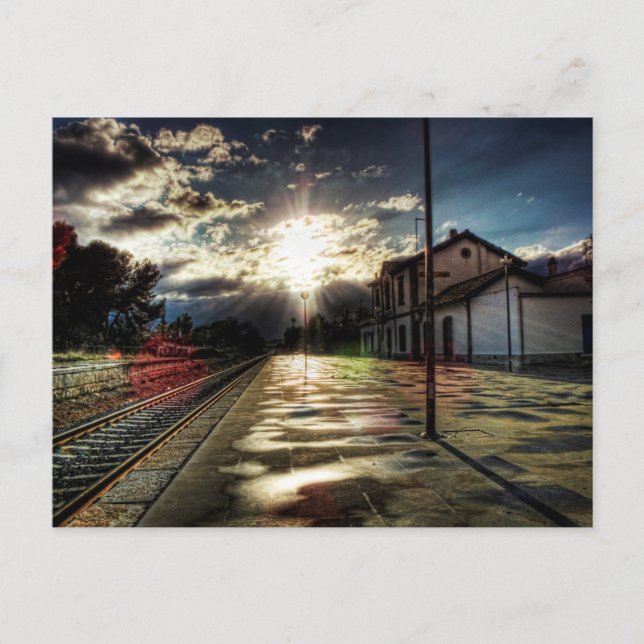 En la estación postkarte (Vorderseite)