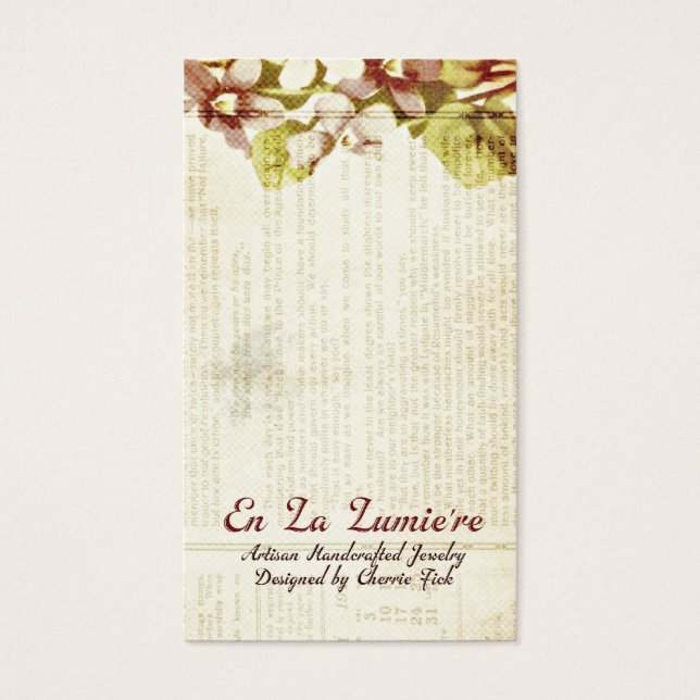 En La Lumiere Earring Card September 2012 (Vorderseite)