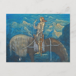 En Riddare Red Fram John Bauer Postkarte