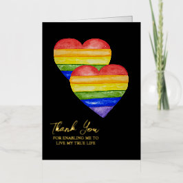 Enabling True Life - Watercolour Foil Love Card  Grußkarte Mit Foliendruck