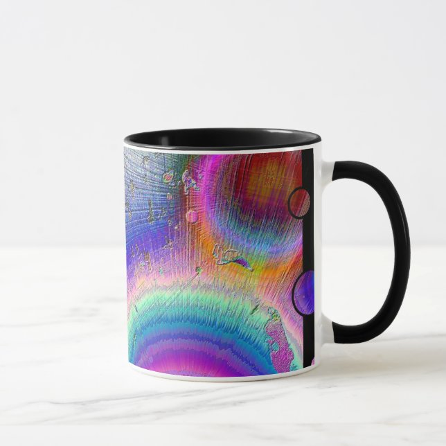 Enamel Sunburst Fun Frame Tasse (Rechts)