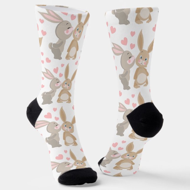Enamored Bunnies Socken (Gewinkelt)