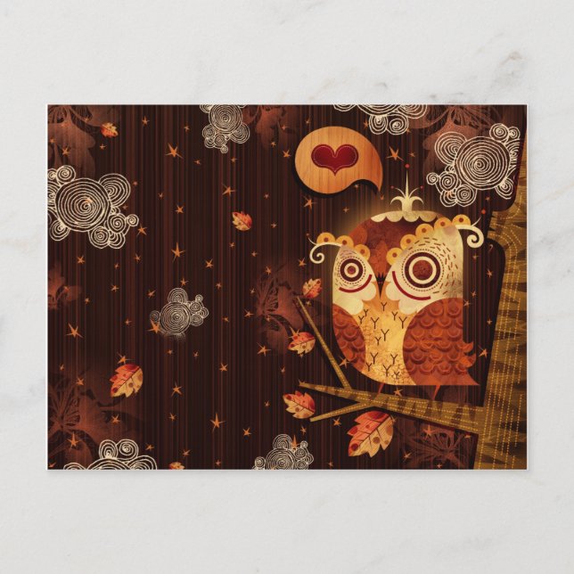 Enamored Owl Postkarte (Vorderseite)