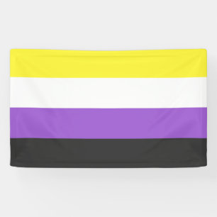 Enby-Flag (nicht binärer Stolz) Banner