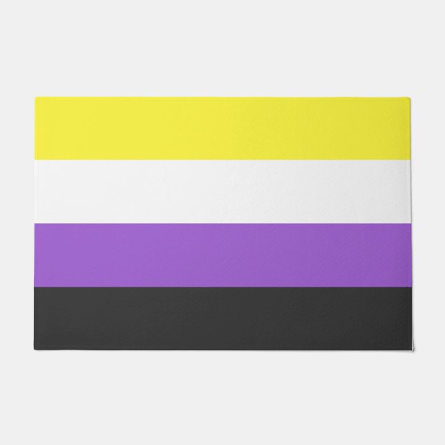 Enby-Flag (nicht binärer Stolz) Fußmatte (Vorderseite)