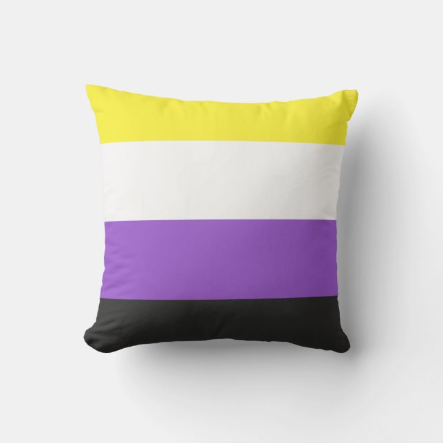 Enby-Flag (nicht binärer Stolz) Kissen (Vorderseite)