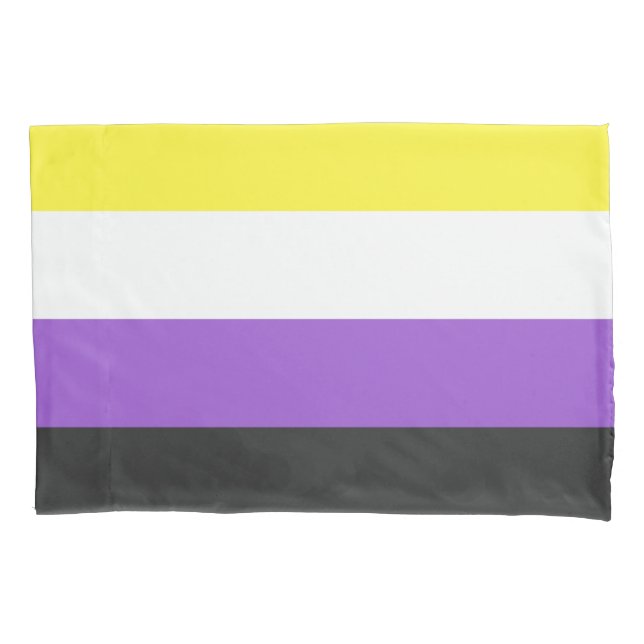 Enby-Flag (nicht binärer Stolz) Kissenbezug (Vorderseite-Links)