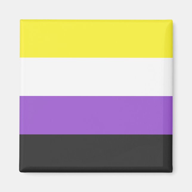 Enby-Flag (nicht binärer Stolz) Magnet (Vorne)