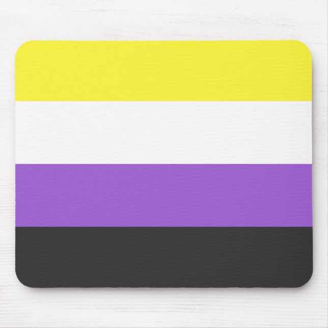 Enby-Flag (nicht binärer Stolz) Mousepad (Vorne)