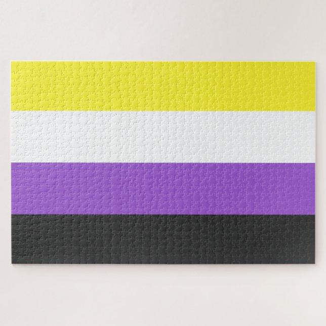 Enby-Flag (nicht binärer Stolz) Puzzle (Horizontal)