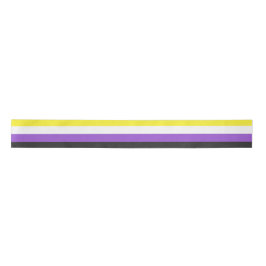 Enby-Flag (nicht binärer Stolz) Satinband