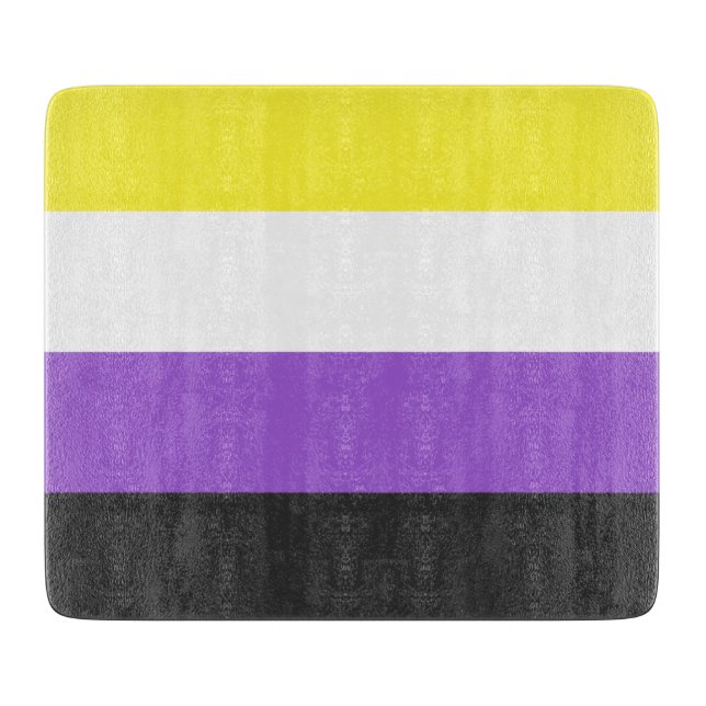 Enby-Flag (nicht binärer Stolz) Schneidebrett (Vorderseite)
