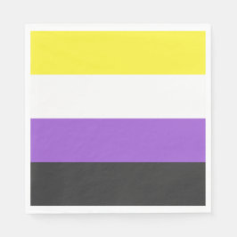 Enby-Flag (nicht binärer Stolz) Serviette