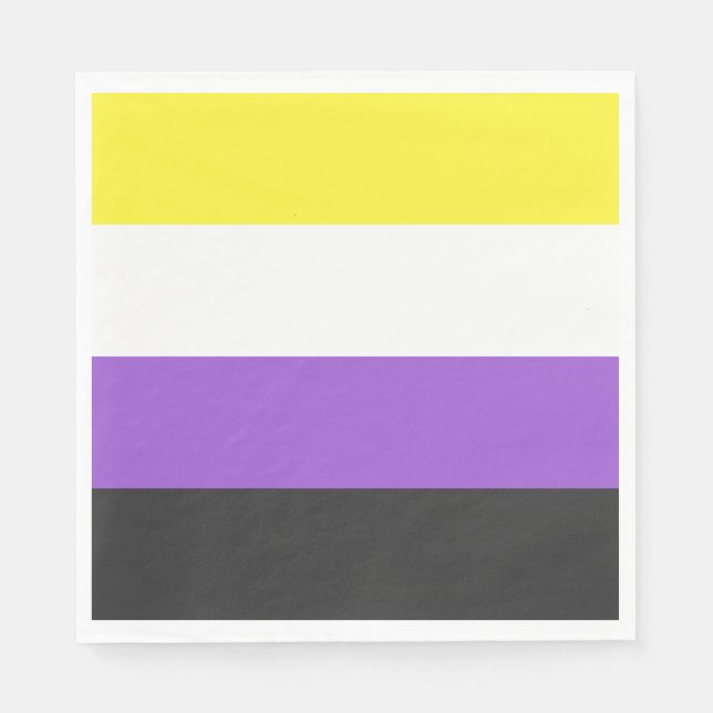 Enby-Flag (nicht binärer Stolz) Serviette (Vorderseite)