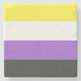 Enby-Flag (nicht binärer Stolz) Steinuntersetzer