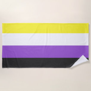 Enby-Flag (nicht binärer Stolz) Strandtuch