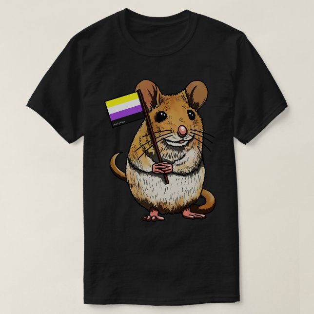 Enby Mouse T-Shirt (Design vorne)