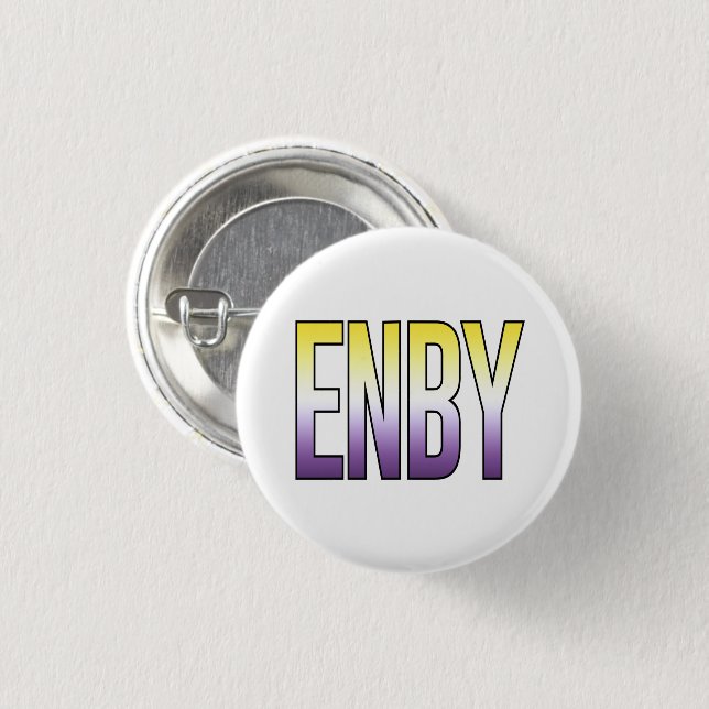 ENBY - Nichtbinär Button (Vorne & Hinten)