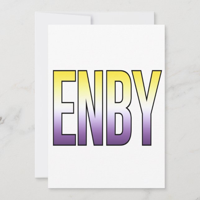 ENBY - Nichtbinär Feiertagskarte (Vorderseite)