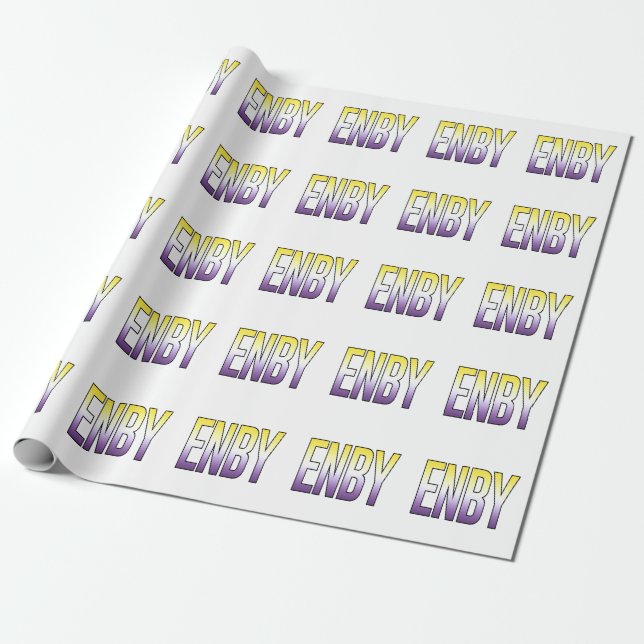 ENBY - nichtbinär Geschenkpapier (Ungerollt)