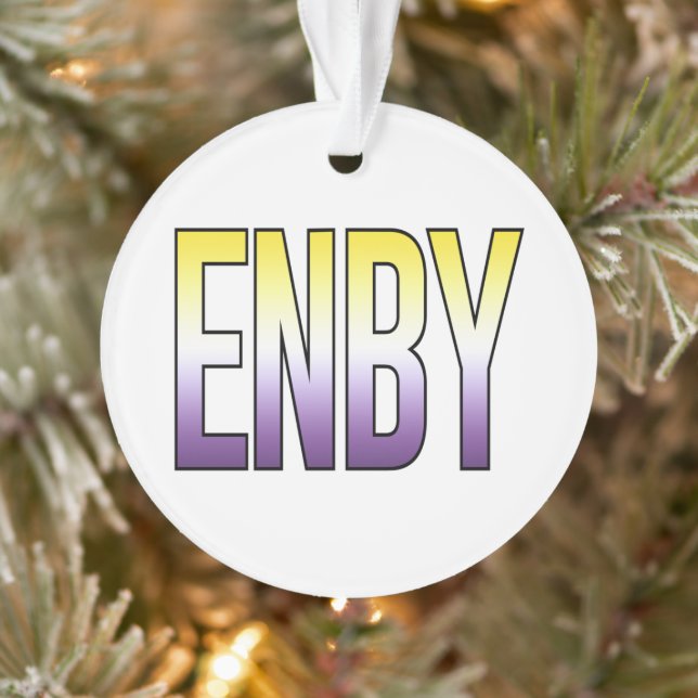ENBY - nichtbinär Ornament (Baum)
