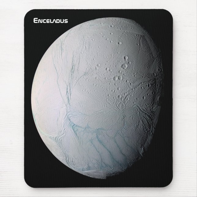 Enceladus 6. Mond von Saturn Mousepad (Vorne)