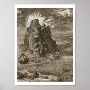 Enceladus Begraben unter dem Ätna, 1731 (engr Poster